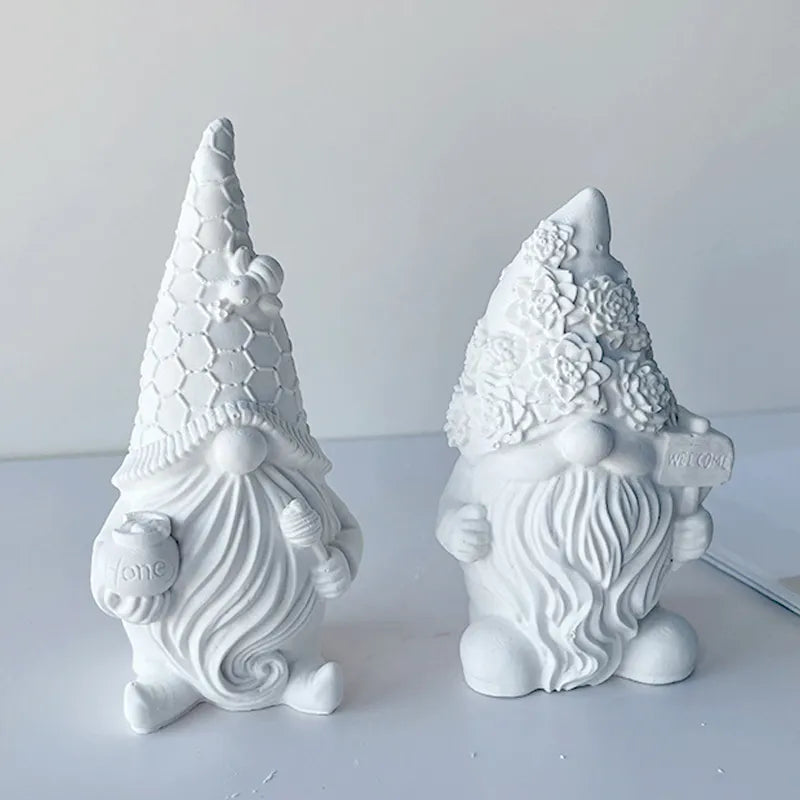 Christmas Ornament Silicone Candle Mold DIY Faceless Santa Claus Making Plaster Epoxy Resin Candle Molds Home Decor Craft Gifes